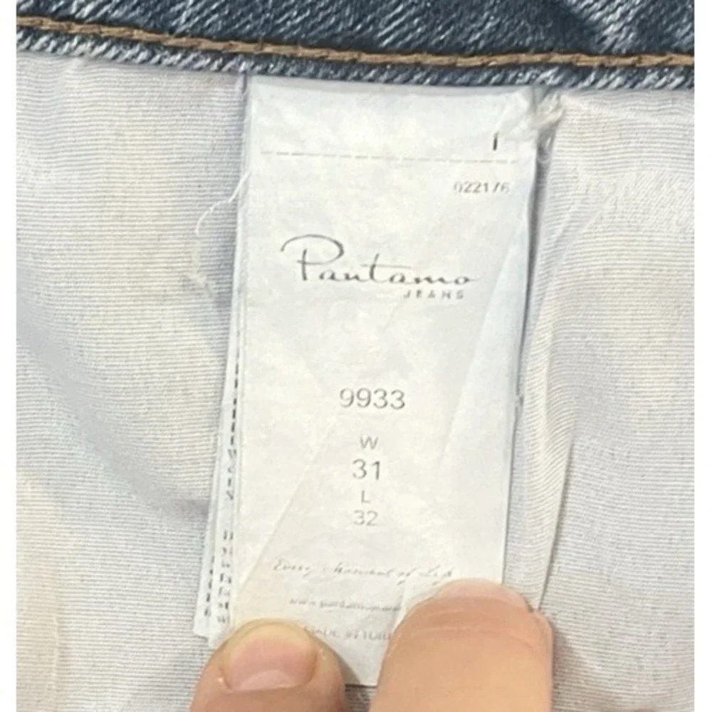 Pantamo Jeans Men's W31 L32 Slim Straight Fit Medium Wash Blue Denim Stretch EUC